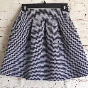 Alythea Pleated Striped Skirt Size M